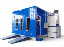 275.6 × 157.5 × 127.9 in Custom Spray Booth Open Face Paint Booth Three gates