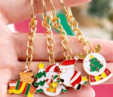 Bulk Christmas Alloy Keychains 20PCS per SET