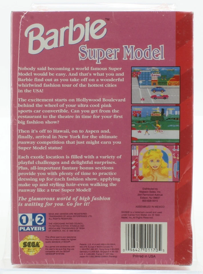 Barbie: супермодель (картонная коробка) Sega Genesis - запечатанный RTB - 1993 - Изображение 2 из 4