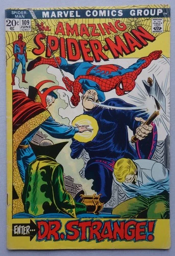 Amazing Spider-Man comic #109 Jun 1972 Dr. Strange VG/FN to FN