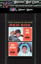 1971 Topps 512 Red Sox 1971 Rookie Stars Dick Mills Mike Garman Wrinkled