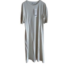 UNIQLO U Airism Cotton Dress Short Sleeve Natural M