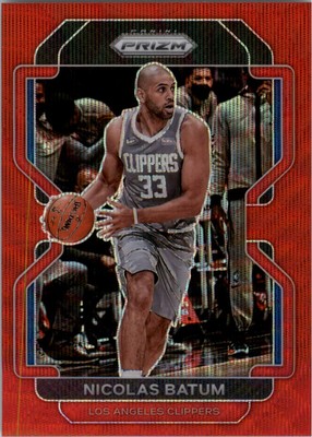 2021-22 Panini Prizm Prizms Ruby Wave #200 Nicolas Batum - BSK