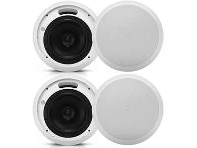 (Pair) DEEJAY LED 8-Inch Coaxial Ceiling Speakers