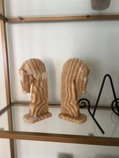 Onyx Horse Bookends 12”