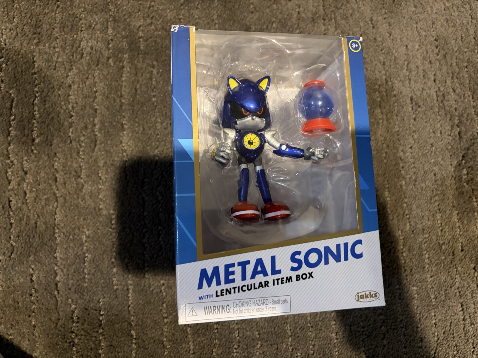 2022 Jakks Pacific Sonic the Hedgehog Gold Metal Sonic Metalic Rare Used