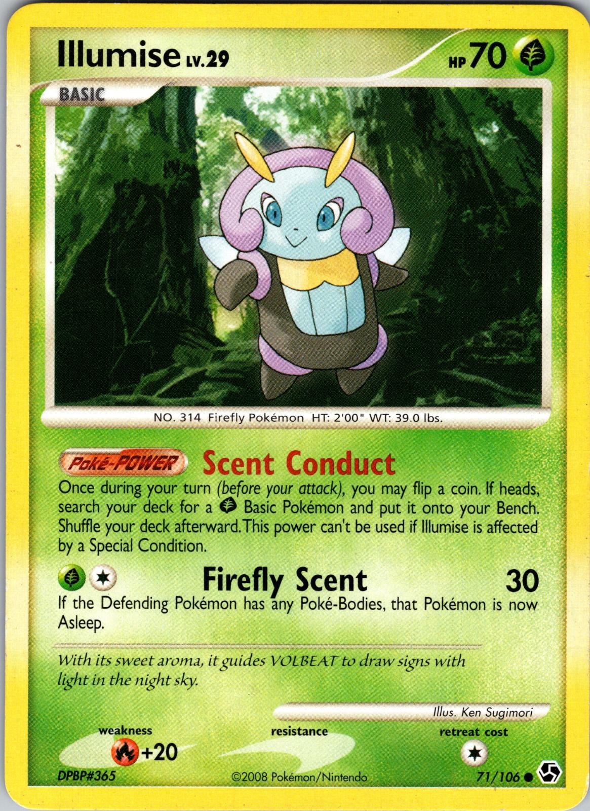 Illumise 71/106 Common Great Encounters Pokemon Heavily Played