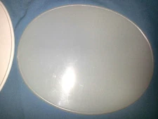 1 OPAQUE NUMBER PLATE 9 x 11 TRANSLUCENT OVAL MOTOCROSS KAWASAKI KX VINTAGE MX 1