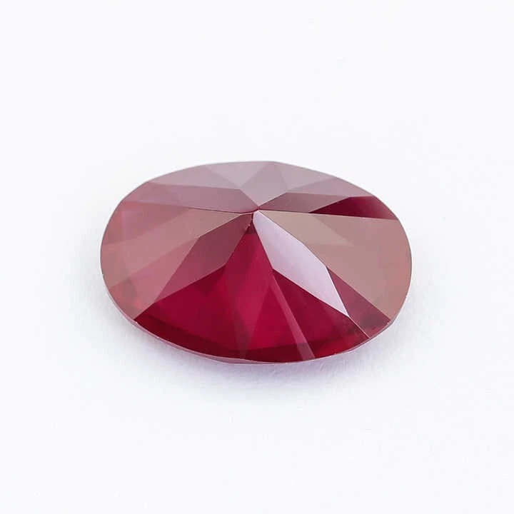 AAA Synthetic Red Ruby 6x8mm To 8x10m Oval Cut Faceted Loose Gemstone Calibrated - Image 3 of 4