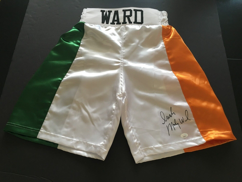 MICKY WARD AUTOGRAPHED BOXING TRUNKS J.S.A. AUTHENTICATED - Picture 3 of 10
