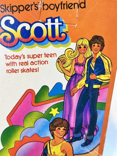 Barbie Vintage Skipper‘s Boyfriend Scott Roller Skate Doll 1979 Mattel #1019 NIB - Picture 8 of 21