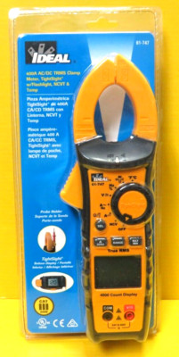      New Ideal 61-747 400A AC/DC TRMS TightSight Clamp Meter Free Ship