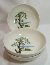 Santa Anita Ware California MODERN AMERICANA Three (3) Coupe Soup Bowls GC 