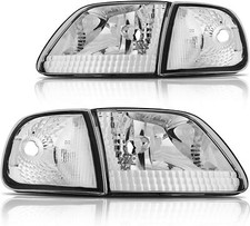 LSAILON Headlight Assembly Fit 1997-2002 For Ford For Expedition 1997-2003 For