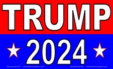 TRUMP  2024 - Banners Signs - Rugged Reinforced Vinyl - USA MADE  MAGA -Red/Blue