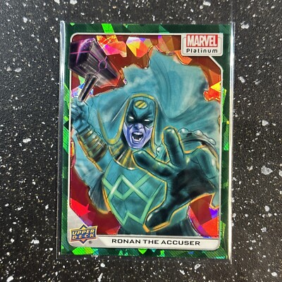2023 Upper Deck Marvel Platinum Green Crackle /99 #27 Ronan The Accuser