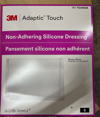 5x 3M Adaptic Touch Dressing non adhering Silicone Bandage 8x13 Best By9/30/2025