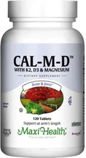 Maxi Health Cal-M-D Calcium with K2- D3 & Magnesium - 120 Tablets