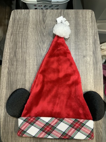 DISNEY PARKS Mickey Mouse Santa Hat W 