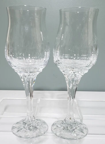 (2) Vintage Franciscan Wine Glass Ondine Claret Stemmed 1970s Discontinued 8.5”