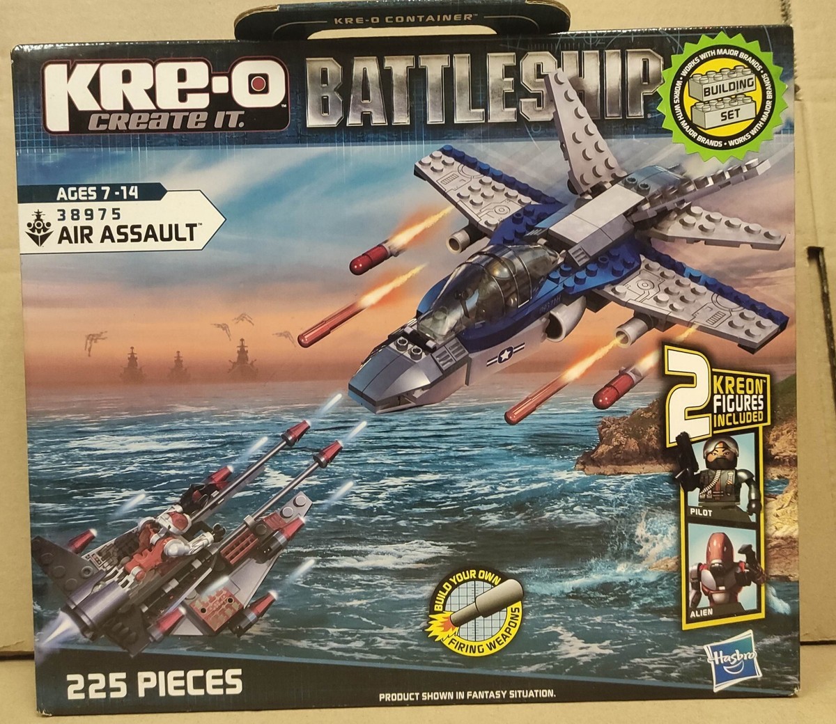Hasbro Kreo Kre-O Battleship Air Assault #38975 225 Pcs with 2