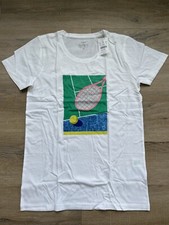 J. Camiseta de coleccionista Crew Factory para mujer "Retro Tennis Open"