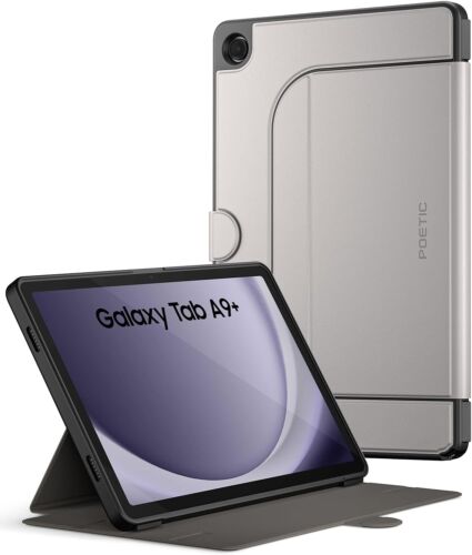 For Galaxy Tab A9 Plus Case Poetic Magnetic Fidget Mount Folio Stand Cover Gray - Picture 2 of 6