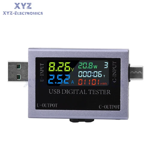 USB Type-C Power Tester Voltage Current Capacity Meter Multimeter LCD DC 4.5~50V