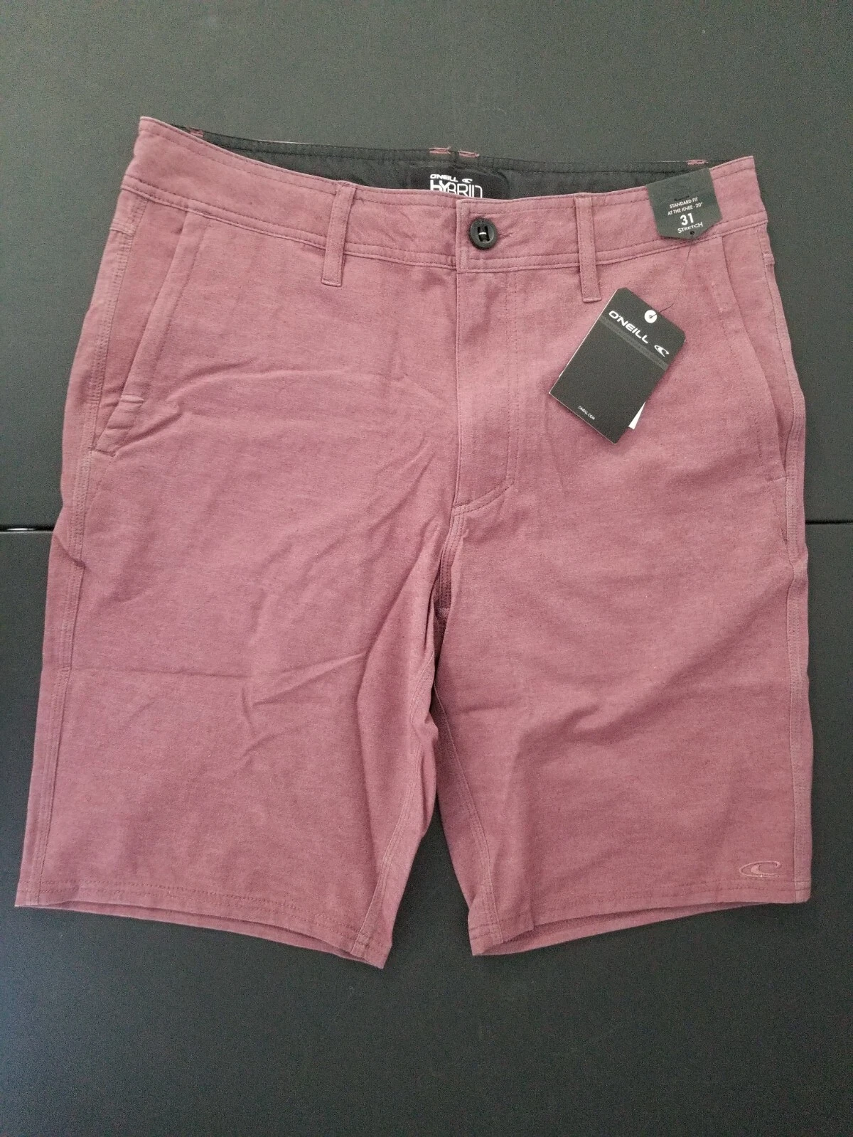 O'NEILL Men's Water Resistant Hybrid Walk Short Wine/Locked 31