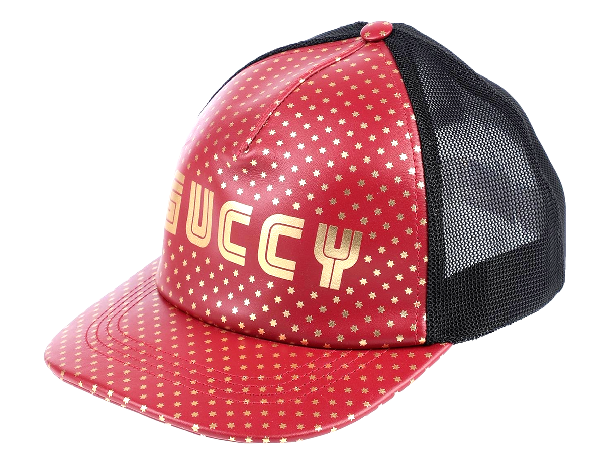 Gucci X Sega Leather Guccy Stars Baseball Hat Baseball Cap New