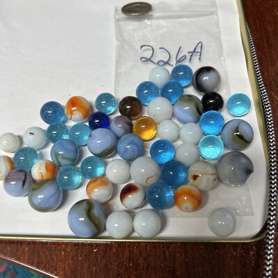 Vintage Marbles Lot Of  50 Different Sizes Unique Lot 226A