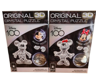 DISNEY 100 Mickie Minnie Mouse BePuzzled Original 3D Crystal Puzzle Color Figure