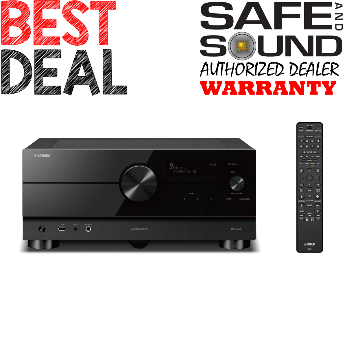 YAMAHA RX-A4A Aventage 7.2 Channel AV Receiver with 8K HDMI 