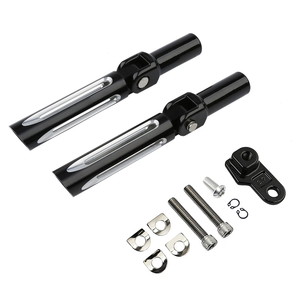 Clavijas de pie de pasajero con soportes aptas para Harley Softail Slim Cross Bones Foto 2 de 4