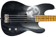 Guitar Customization Electric Body Skin Axe Bass Wrap Bright Desert Moon 1539