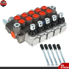 SAE 13GPM 5 Spool Hydraulic Controller 3600PSI Interface +Conversion Plug