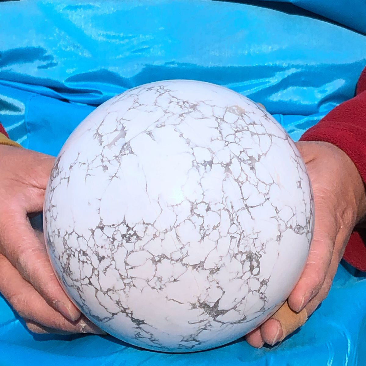 3960g Natural White Pine Quartz Crystal Sphere for Healing 3491