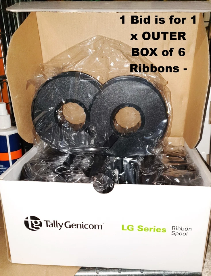 TALLY GENICOM Box of 6 GENUINE Ribbons LG SERIES 5+ 10+ 15+ DEC LG04+ See List - Image 2 of 3