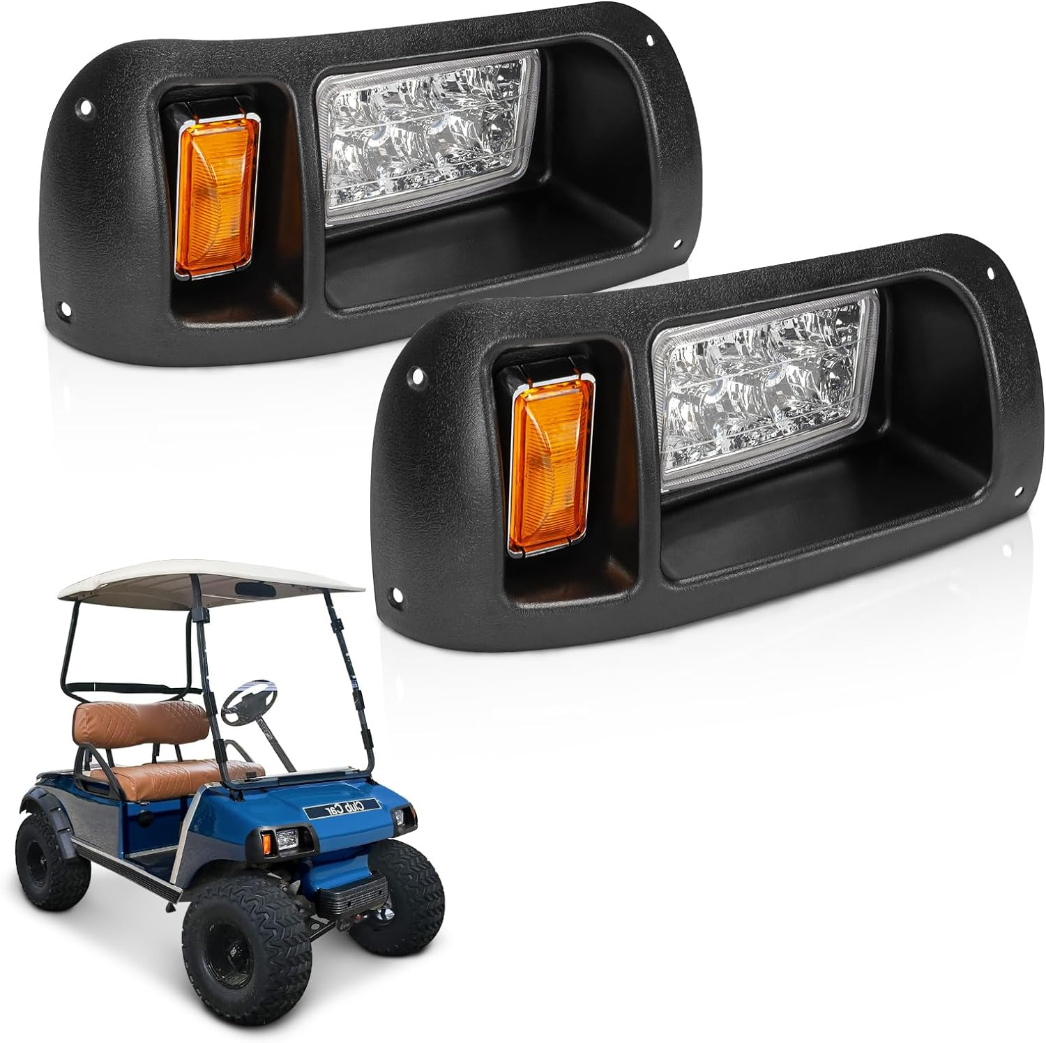 Techlnovat Club Car DS LED Headlight Kit for 1993UP Gas and Electric