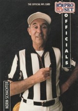 FREE SHIPPING-MINT-1991 Pro Set Norm Schachter #369 OFFICIALS PLUS BONUS CARDS