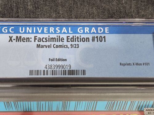 X-Men Facsimile Edition #101 Foil Variant CGC 9.8 - Picture 3 of 3