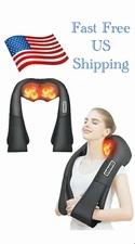 Shiatsu Back Neck and Shoulder Massager with Heat Deep Tissue 3D W/ Car Adapter