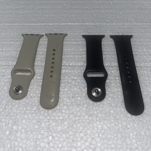 2 Sport Bands Soft Silicone Waterproof Strap Apple Watch, Tan And Brown