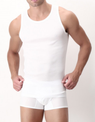 3 Pack Perofil Cotton Lisle Tank Top sportliches Achselhemd 100% Baumwolle