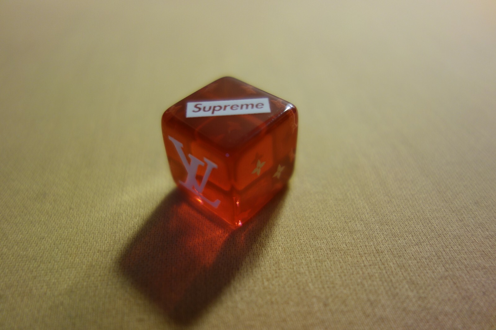 Louis Vuitton x Supreme Collaboration Dice Key Ring red rare NEW