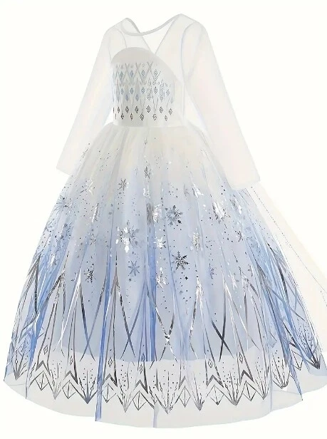 NEW Princess Elsa Frozen 2 Dress Girls Halloween Costume - Image 2 of 4