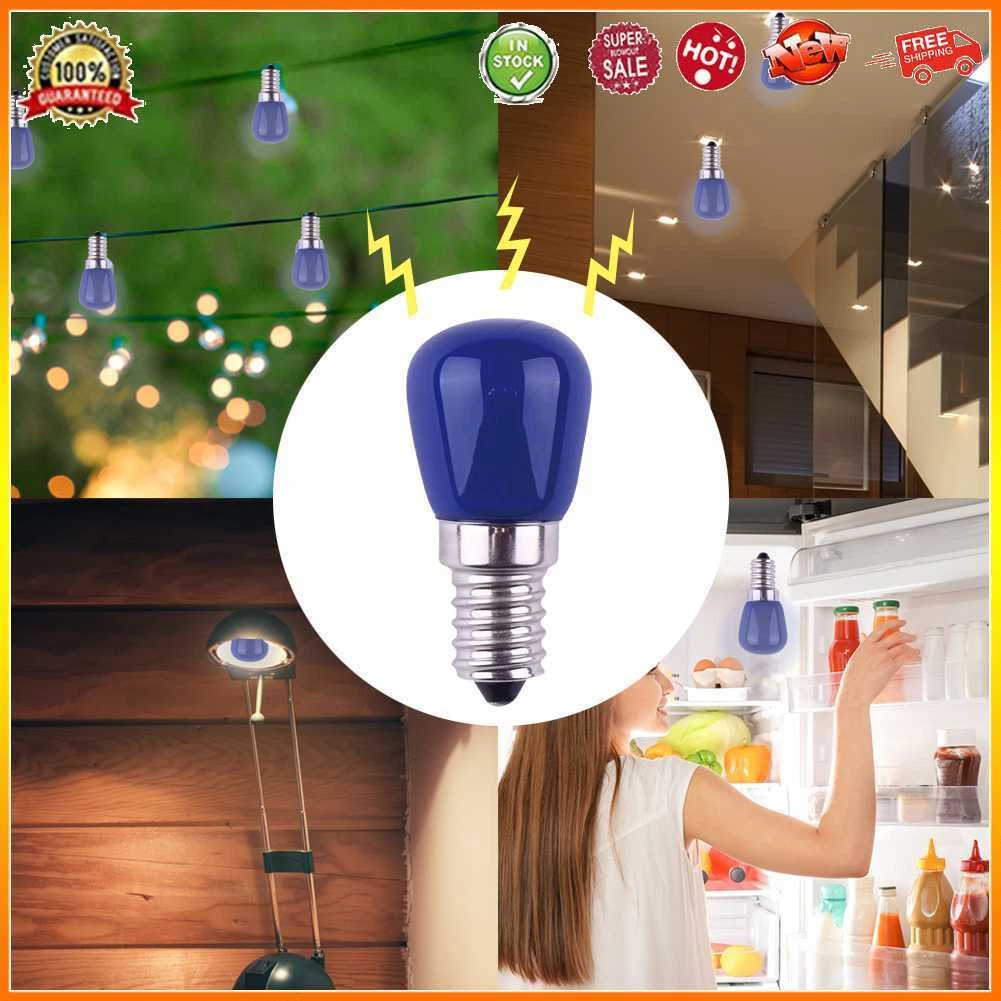E14 Light Bulb 3W 220V Colorful LED Decorative Light Fridge Lamp Blue