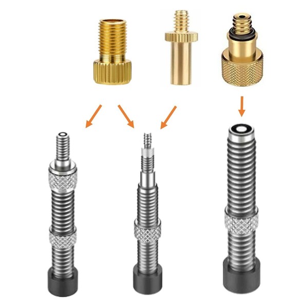 Fahrrad Ventil Adapter Sclaverand Schrader FranzöSisch Sv Dv Av Autoventil Set-image