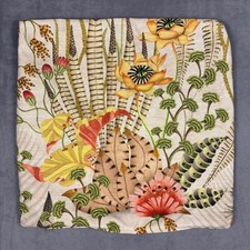 Handmade Botanical Floral Throw Pillow Cover 22x22 Square USA Made Exotic Print