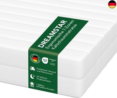 DREAMSTAR Simple Flex Duo 7-Zonen Matratze 90x200 cm | H2&H3 | Ergonomische